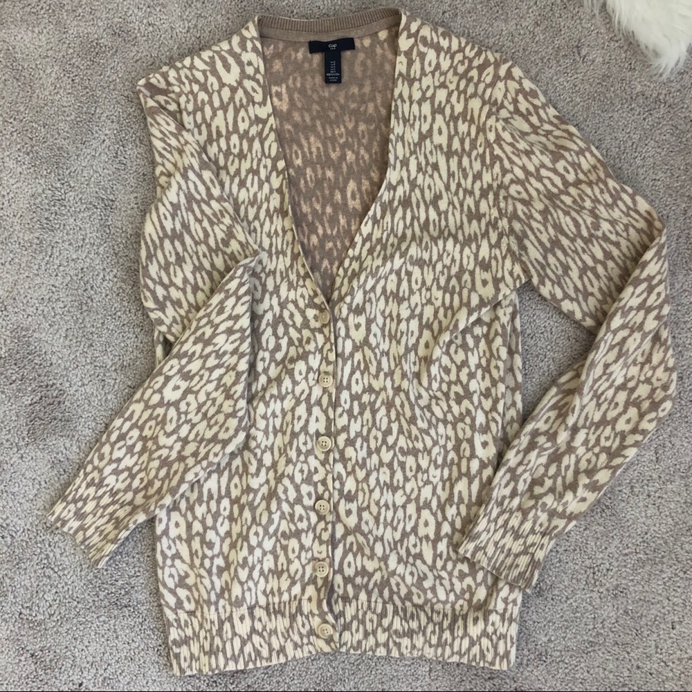 Gap Animal Print Cardigan